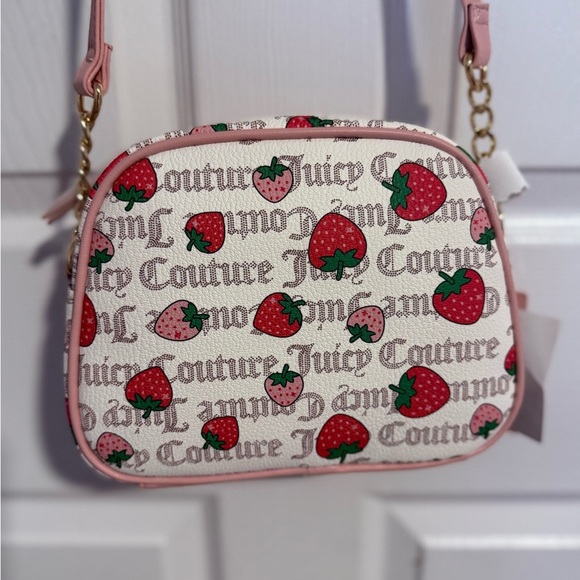 NWT Juicy Couture White and Pink Freshly Picked Camera Bag/Crossbody - Picture 2 of 6